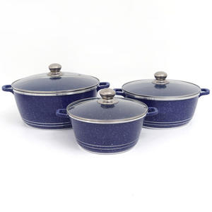 Granit Kochgeschirr <span class=keywords><strong>Set</strong></span> Grau 5PCS Antihaft Druckguss Aluminium Duty Heavy Gadget Kit Langlebiges spülmaschinen festes Kochgeschirr <span class=keywords><strong>Set</strong></span> - Product Image 5