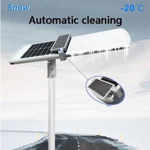 ไฟถนนโซลาร์เซลล์ LED 60W คุณภาพสูง 2000W สำหรับภายนอกอาคาร มาตรฐาน IP65 ผลิตจากวัสดุ ABS และอะลูมิเนียม พร้อมระบบทำความสะอาดอัตโนมัติ เหมาะสำหรับถนน - Product Image 5