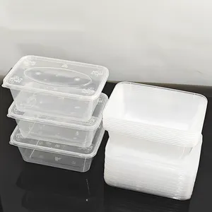 12oz / 17oz / 22oz / 25oz / 34oz / 42oz / 51oz Microwavable tek kullanımlık plastik gıda saklama kapları öğle yemeği kutuları yemek hazırlığı için