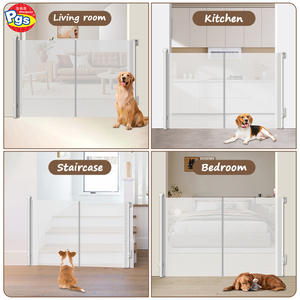 Puerta de Seguridad Retráctil para Bebés Prodigy SG027 con Malla de PVC y ABS, 140 cm de Ancho Extra, Segura para Mascotas en Interiores/Exteriores, para Seguridad en Múltiples Escenarios - Product Image 4