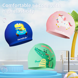 Swimbobo Enfants Confort <span class=keywords><strong>Bonnet</strong></span> <span class=keywords><strong>De</strong></span> Bain Haute Élastique Doux Fit <span class=keywords><strong>Bonnet</strong></span> <span class=keywords><strong>De</strong></span> Bain <span class=keywords><strong>pour</strong></span> Activités Nautiques Enfants <span class=keywords><strong>Bonnet</strong></span> <span class=keywords><strong>De</strong></span> Bain - Product Image 2