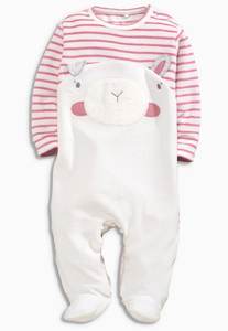 Boutique en ligne : Combinaison pour bébé nouveau-né en coton rayé avec imprimé ours - Product Image 4