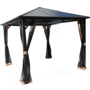 Gazebo con tetto in lamiera di ferro di alta qualità per la terrazza da giardino all'aperto <span class=keywords><strong>e</strong></span> l'<span class=keywords><strong>arredamento</strong></span> del balcone realizzato in acciaio resistente - Product Image 2