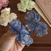 Pince à cheveux UME personnalisée haut de gamme en acétate écologique, motif fleur de prunier, ornée de strass, design floral 3D, accessoire de mode pour cheveux