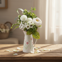 Nordischer Stil Hochwertige Künstliche Blumenarrangements im Eisentopf für Hochzeit, Heimdekoration, Weihnachten, Abschlussfeier, Muttertag