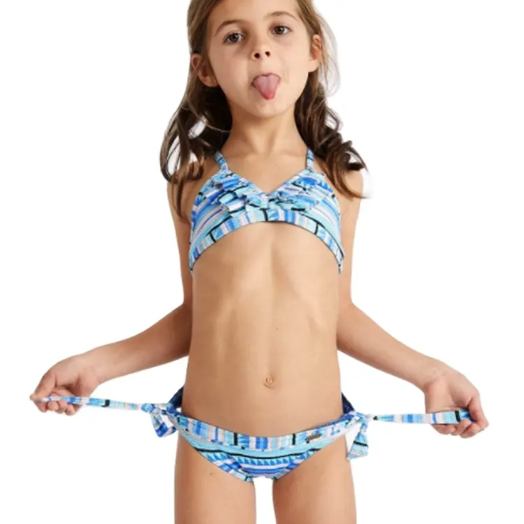 Costumi da bagno di vendita caldi della ragazza di estate del Micro Bikini dei bambini del costume da bagno di 12 anni