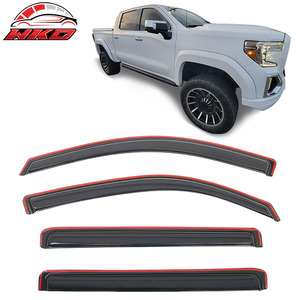 Pare-soleil de fenêtre pour Chevrolet Silverado et GMC Sierra 1500 2500 3500 HD Crew Cab 19-25 – Protection latérale de vitre de porte de voiture intégrée au cadre - Product Image 1