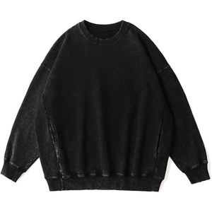 Sweat-shirt surdimensionné FOXA pour femme, coupe ample, col rond en coton, manches longues avec poches, style vintage, épaules tombantes - Product Image 5