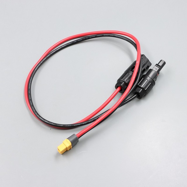 M C 4 to XT60 Solar Panel Adapter Cable Connector Wire for Portable Power Station Extension Cord for Solar Generator Charging