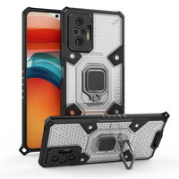 Coque de téléphone hybride en TPU, étui rigide Transparent à béquille pour Xiaomi Redmi Note 10 Pro à support de voiture