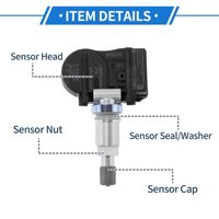 Nouveau capteur de pression des pneus BST TPMS 433 MHz N° 70735510 pour BMW Série 3 GT 2013-2016 avec garantie d'un an, ajustement universel