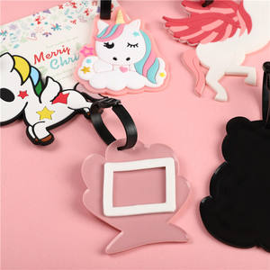 Travel Custom Design 3d rialzato in rilievo Logo valigia appendiabiti in gomma morbida Pvc etichetta per bagagli vuota con cinturino - Product Image 6