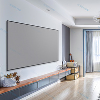 Écran de projection motorisé portable ALR de haute qualité SCREEN PRO, en tissu gris cristal, certifié ISO9001, long