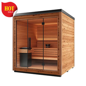 Preço de fábrica Calor Seco De Alta Temperatura/Vapor molhado Cubo Moderno Sala Da Sauna Do Vapor Cedro Vermelho Cabines com Vapor Molhado - Product Image 2