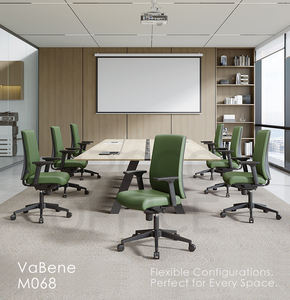 Fabricante de muebles de oficina modernos, silla de oficina ejecutiva ergonómica de tela de cuero con respaldo medio para conferencias - Product Image 5