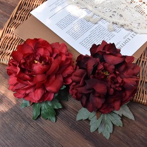 Pince à cheveux en soie style Tang, pivoine chinoise traditionnelle, accessoire de coiffure vintage pour la plage et les spectacles - Product Image 2