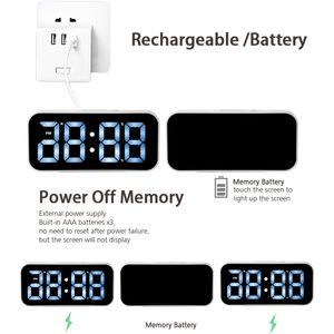 Sınır ötesi önerilen dijital LED duvar saat Modern k-tarzı öğrenci çalar saat akıllı ışığa özelliği yaratıcı - Product Image 5