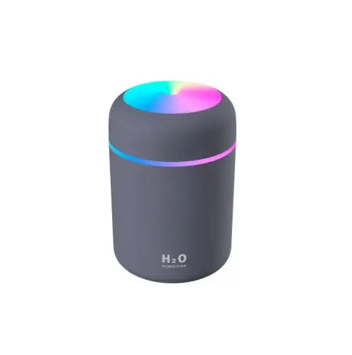 Pelembap udara ultrasonik Desktop portabel Mini USB modis warna dengan lampu malam berubah