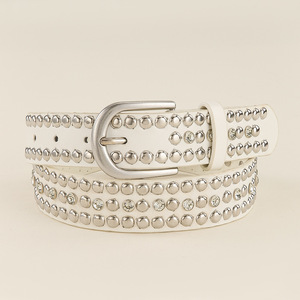 Cintura <span class=keywords><strong>Omen</strong></span> con Borchie, Cinture Vintage da Donna Multicolore con Borchie Argentate, Accessorio per la Vita in Stile Punk per Outfit Casual - Product Image 6