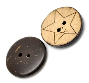 Wholesale Bag Parts & Accessories Garments shoes coat sewing natural 2 hole wooden buttons