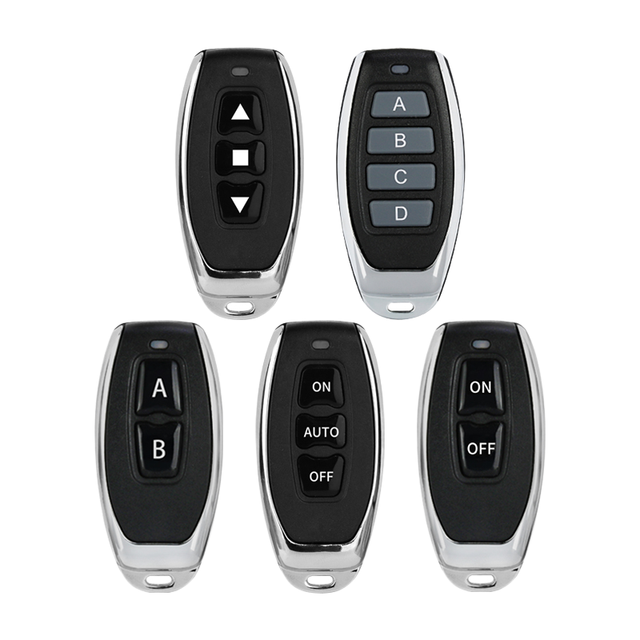 Universal 433.92Mhz Wireless RF Remote Control Transmitter AAA Battery ABS Material 1527 Learning Code 4 Buttons 100m Range LED