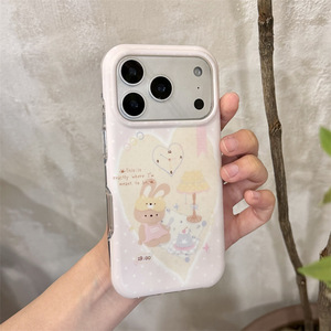 เคสโทรศัพท์ลายกระต่ายน่ารักแบบสองชั้นสำหรับ iPhone17ProMax/16/15/14 รุ่น Sweet Girls Cover - Product Image 2