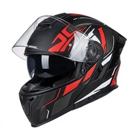 Casque de moto intégral certifié DOT en ABS, double visière, doublure confortable, absorption des chocs, vente en gros personnalisée pour la conduite sur route pour adultes