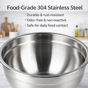 <span class=keywords><strong>Bol</strong></span> à salade en acier inoxydable avec couvercle en <span class=keywords><strong>verre</strong></span>, <span class=keywords><strong>hachoir</strong></span>, râpe, ensemble de bols mélangeurs pour cuisine, restaurant, traiteur, alimentation et service - Product Image 6