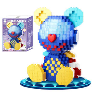 Xiaofangle oso juego de bloques de construcción modelo ladrillos juguete <span class=keywords><strong>Anime</strong></span> dibujos animados Mini plástico mágico montaje decorativo rompecabezas bloque para chico - Product Image 3