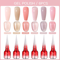 Base d'eau de polissage de gel UV de gelée de glace transparente nue professionnelle de marque de distributeur PRO de 15ml avec la lampe de LED fournisseur d'OEM