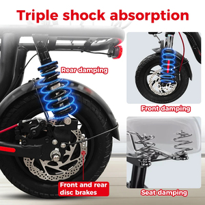 Vélo cargo électrique à 2 roues 36V 500W, 7 vitesses, avec dérailleur, vélo cargo électrique pour le transport de marchandises - Product Image 5