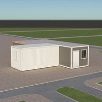 Casa Modular de Contenedores en Forma de L de 2 Pisos, Estructura de Acero Prefabricada, Edificio de Contenedores para Oficina o Dormitorio