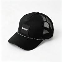 Custom logo 5-panel etnische sportieve geruite blad Oxford mesh trucker baseballcap katoen/polyester enkelrijig gespsluiting