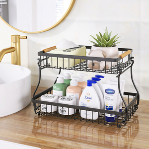 Hiện Đại 2-Tier Nhà Bếp Countertop Trái Cây Bát Thân Thiện Với Môi Sắt Dây Lưới Snack & Bánh Mì Lưu Trữ Giỏ Nhà Hiển Thị Sử Dụng - Product Image 5