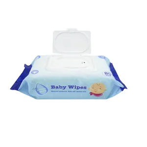 100婴儿圆纸钱包10 * 20厘米湿洗手液纸巾，带棉质纸巾，可用于多次擦拭