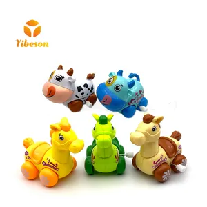 Factory Direct Sale Cheap Children Cartoon Small Animal Clockwork Horse Cat Wind Up Cow Toy