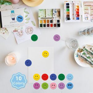 สติกเกอร์หน้ายิ้มทรงกลมแบบติดเอง ปลอดภัยต่อผิวหนัง ขายส่งสำหรับโรงเรียนอนุบาล ครูใช้เป็นรางวัล - Product Image 3