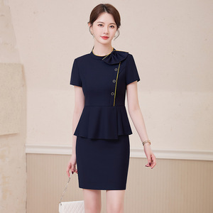 Foot Bath Technician Work Uniform Women Summer Thin Breathable Polyester Trousers Three Quarter Sleeve Elegant Workwear - Product Image 2