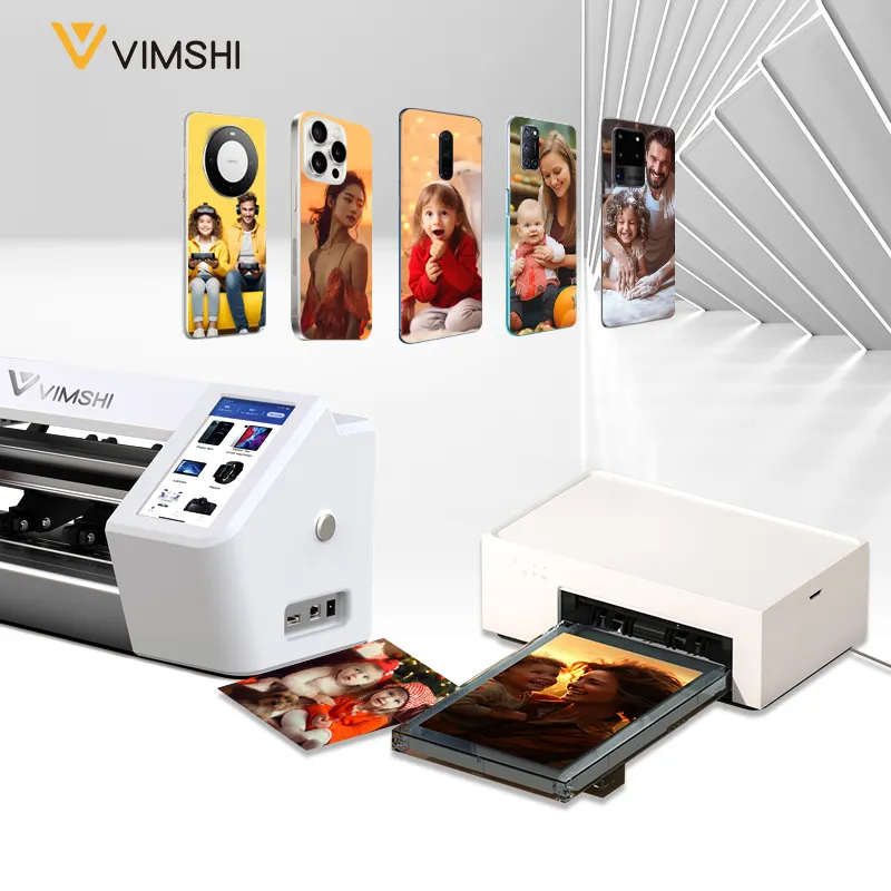 5760x1440dpi HD 3D Efek Timbul Ponsel Penutup Belakang Case UV Inkjet A4 Ukuran Flatbed Printer