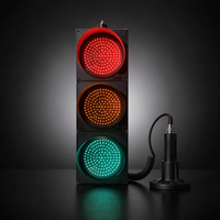 Feu de signalisation LED à 3 sections de 400 mm à prix abordable, rouge, jaune, vert, protection IP53 en PC, visibilité de 300 m, qualité ingénieur