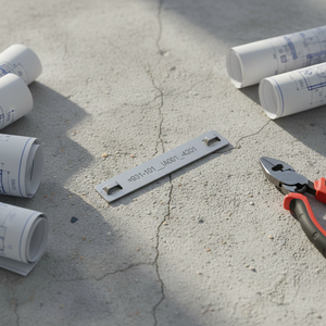 Plaque d'identification en acier inoxydable SS316 100mm x 12mm pour marquage laser, contrôle acide, pour attache de câble ANBIBEI <span class=keywords><strong>ADIM</strong></span> -80~+500 - Product Image 1