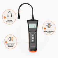 Detector de Gas Combustible Industrial HIREP, Detector de Fugas Portátil con Sonda Flexible, Analizador de Metano CH4 LPG LEL, Alta Precisión, IP65