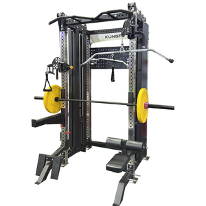 Estante de acero inoxidable para entrenamiento funcional de gimnasio, doble cable Crossover, Multi Power Squat rack con cables - Product Image 2