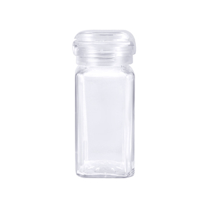 Poivrière et salière <span class=keywords><strong>de</strong></span> <span class=keywords><strong>poche</strong></span> carrée moderne <span class=keywords><strong>de</strong></span> 100ml certifiée LFGB avec couvercle en plastique, bouteille en verre pour assaisonner les épices. - Product Image 6