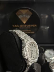 Reloj de Diamantes Hip Hop Bling para Hombre, Reloj de Pulsera de Cuarzo Plateado de Lujo, Relojes de Moda Resistentes al Agua, Gran Venta - Product Image 5