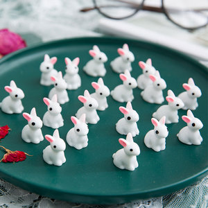 10 pz mini Easter bunny ornamento, mini decorazione coniglietto in resina utilizzato per micro decorazione, San Valentino e regali di capodanno - Product Image 2
