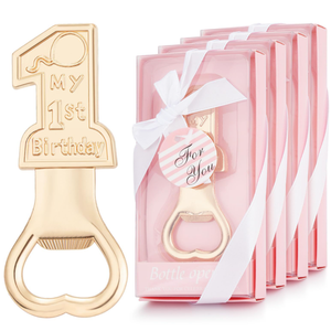 Ouvre-bouteille pour fête de 1er anniversaire, souvenirs pour nouveau-né, cadeaux pour la première fête prénatale, cadeaux de baptême, ouvre-bouteilles numérotés - Product Image 2
