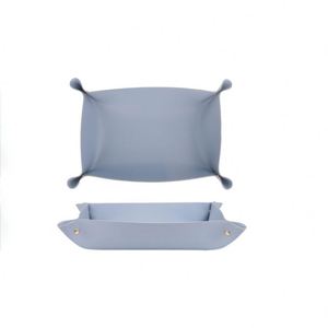 Plateau de rangement rectangulaire en cuir PU, organisateur de bureau, plateau de rangement polyvalent, porte-bonbons pour tables de nuit d'hôtel, bureau à domicile - Product Image 4