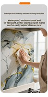 YOTO Ubin Dinding PVC Motif Marmer Perekat Sendiri untuk Kamar Mandi, Ruang Tamu, Latar Belakang TV, Dapur; Wallpaper Tahan Air