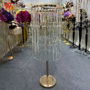 Soporte floral liso para centros de mesa de boda, base de metal dorada para decoración de bodas - Product Image 4